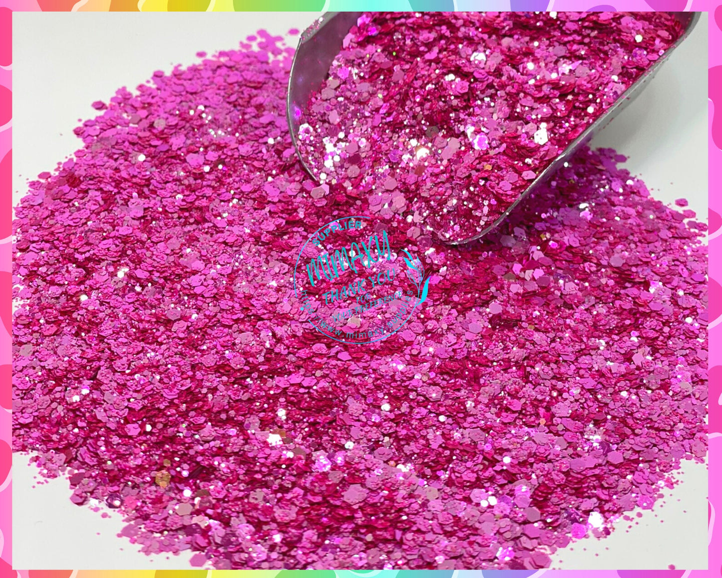 ROSE PINK, Shaped Glitter, Chunky Glitter Mix, Cosmetic Glitter,Nail Art, Resin art,Snow Globe Tumbler,Craft, Bright 006