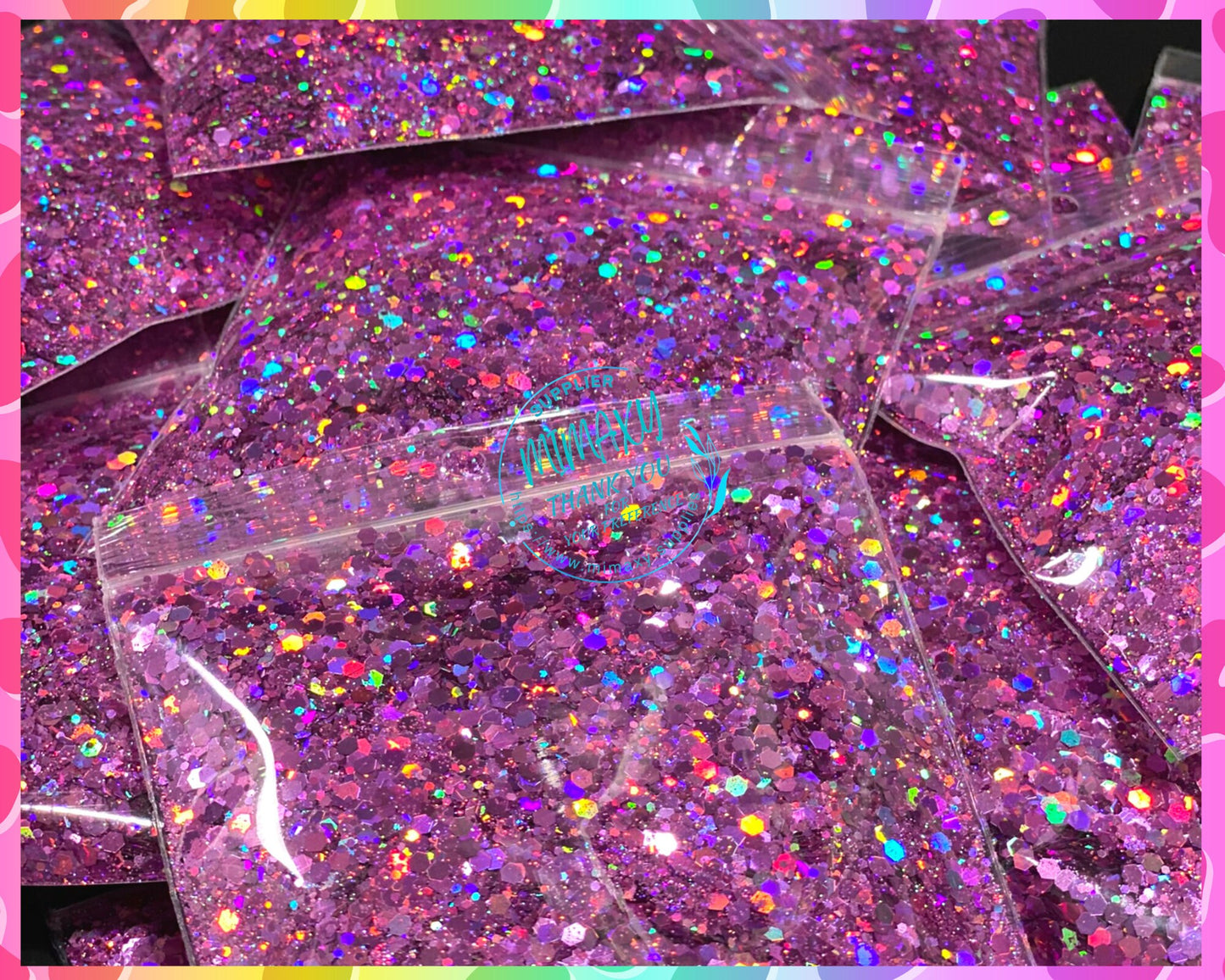 HOLOGRAPHIC LAVENDER, Shaped Glitter, Chunky Glitter Mix, Cosmetic Glitter,Nail Art, Resin art,Snow Globe Tumbler,Craft, Holographic 007