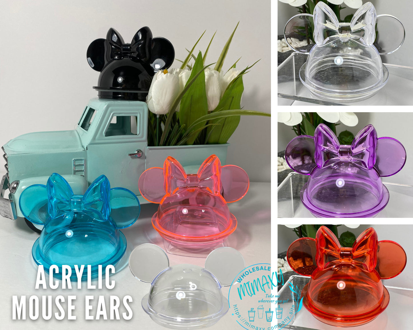 Mouse Ears Acrylic Lid / High Quality lid for Tumbler, it fits venti TUMBLER, DIY, Perfect for crafts