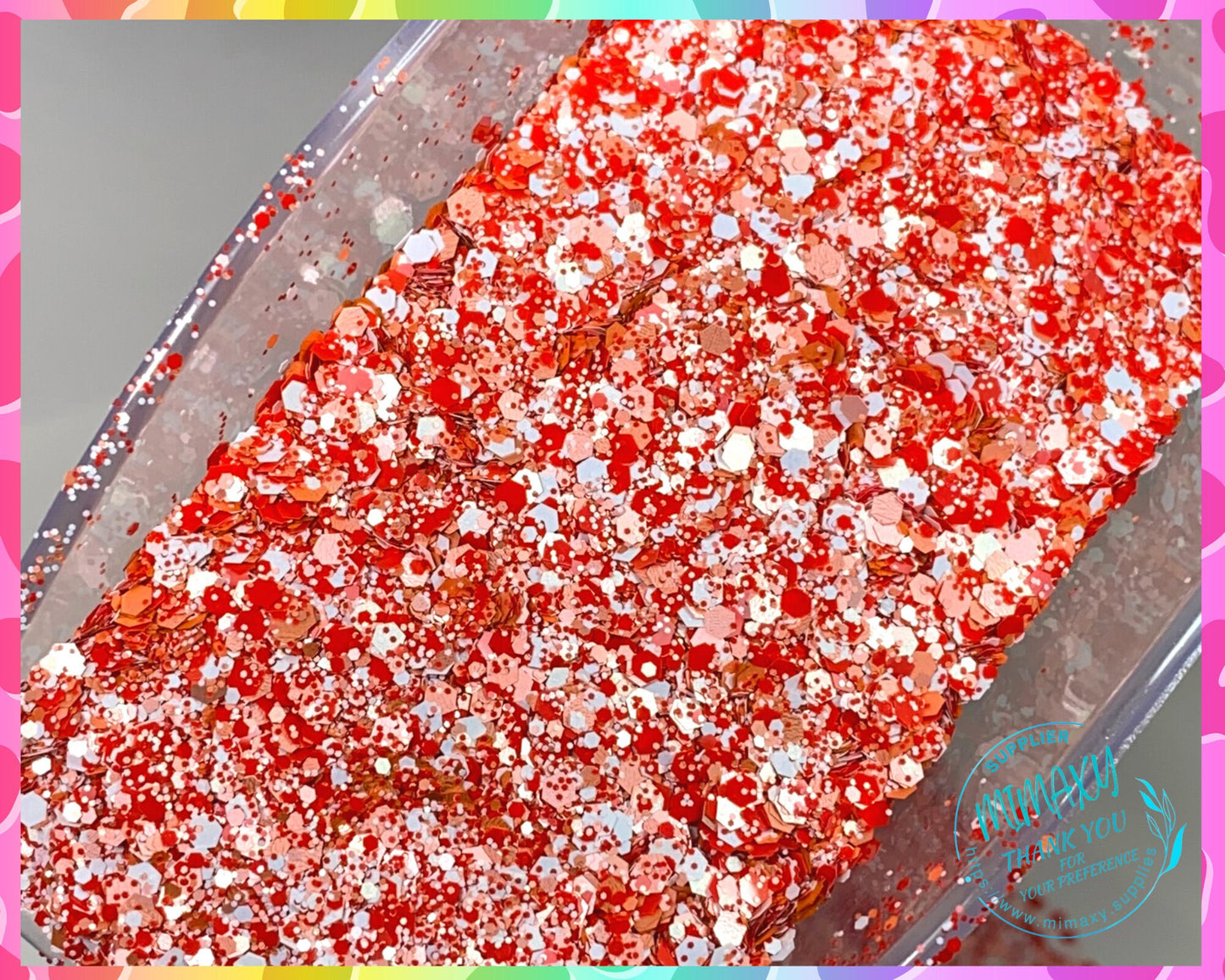 PASSION RED PEARL, Chunky Glitter Mix, Cosmetic Glitter,Nail Art, Resin art,Snow Globe Tumbler,Craft, Shaped Glitter,Mix 18