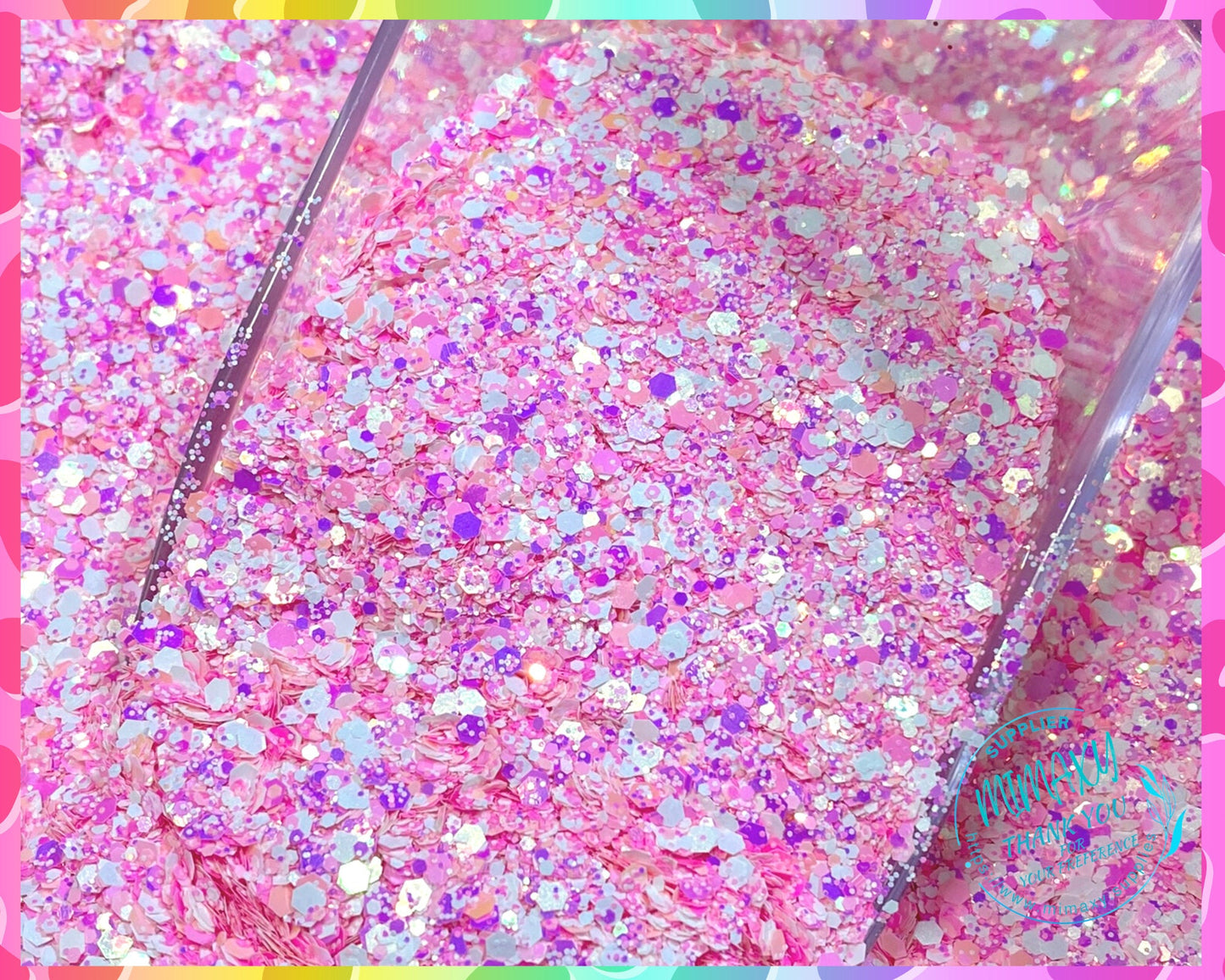 Fall in Love Rose,Barbie pink, Chunky Glitter Mix, Cosmetic Glitter,Nail Art, Resin art,Snow Globe Tumbler,Craft, Shaped Glitter, Mix 17