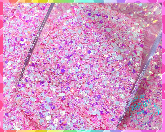 Fall in Love Rose,Barbie pink, Chunky Glitter Mix, Cosmetic Glitter,Nail Art, Resin art,Snow Globe Tumbler,Craft, Shaped Glitter, Mix 17