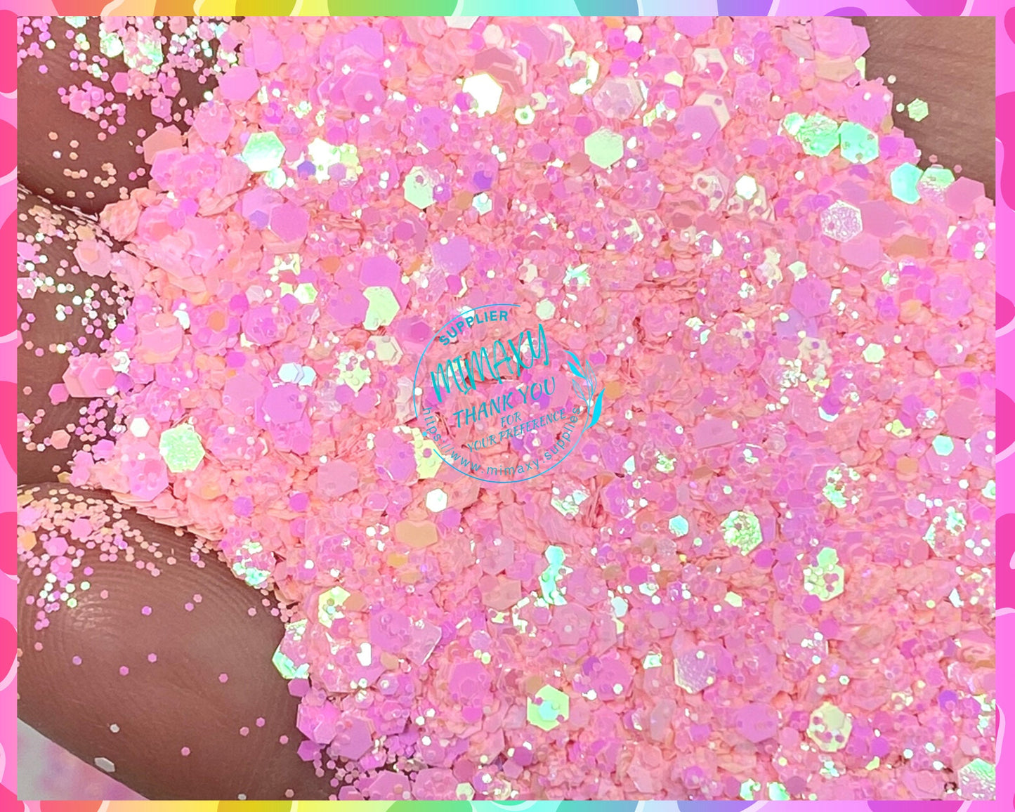 LIGHT PINK CHAMELEON, Barbie, Shaped Glitter, Chunky Glitter, Cosmetic Glitter,Nail Art, Resin art,Snow Globe Tumbler, craft, Chameleon 006