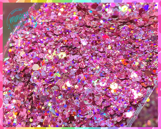 BARBY WORLD, Chunky Glitter Mix, Cosmetic Glitter,Nail Art, Resin art,Snow Globe Tumbler,Craft, Shaped Glitter, holographic, MIX 20