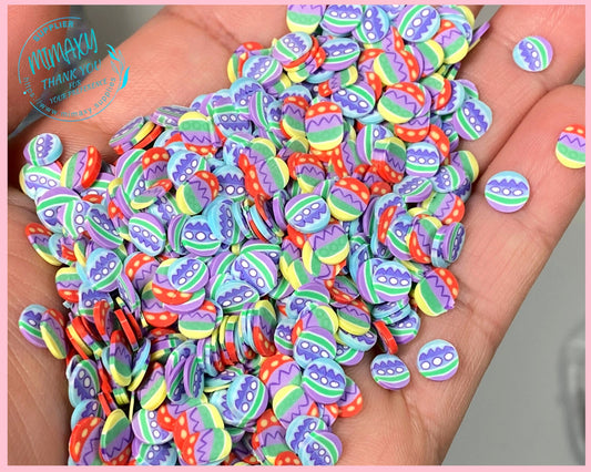 5mm EASTER EGGS /Polymer Clay Slices / Diy/ Slime/ Fimo / Crafts / Resin art / nail art / rabbit, bunny, rainbow, EASTER 005