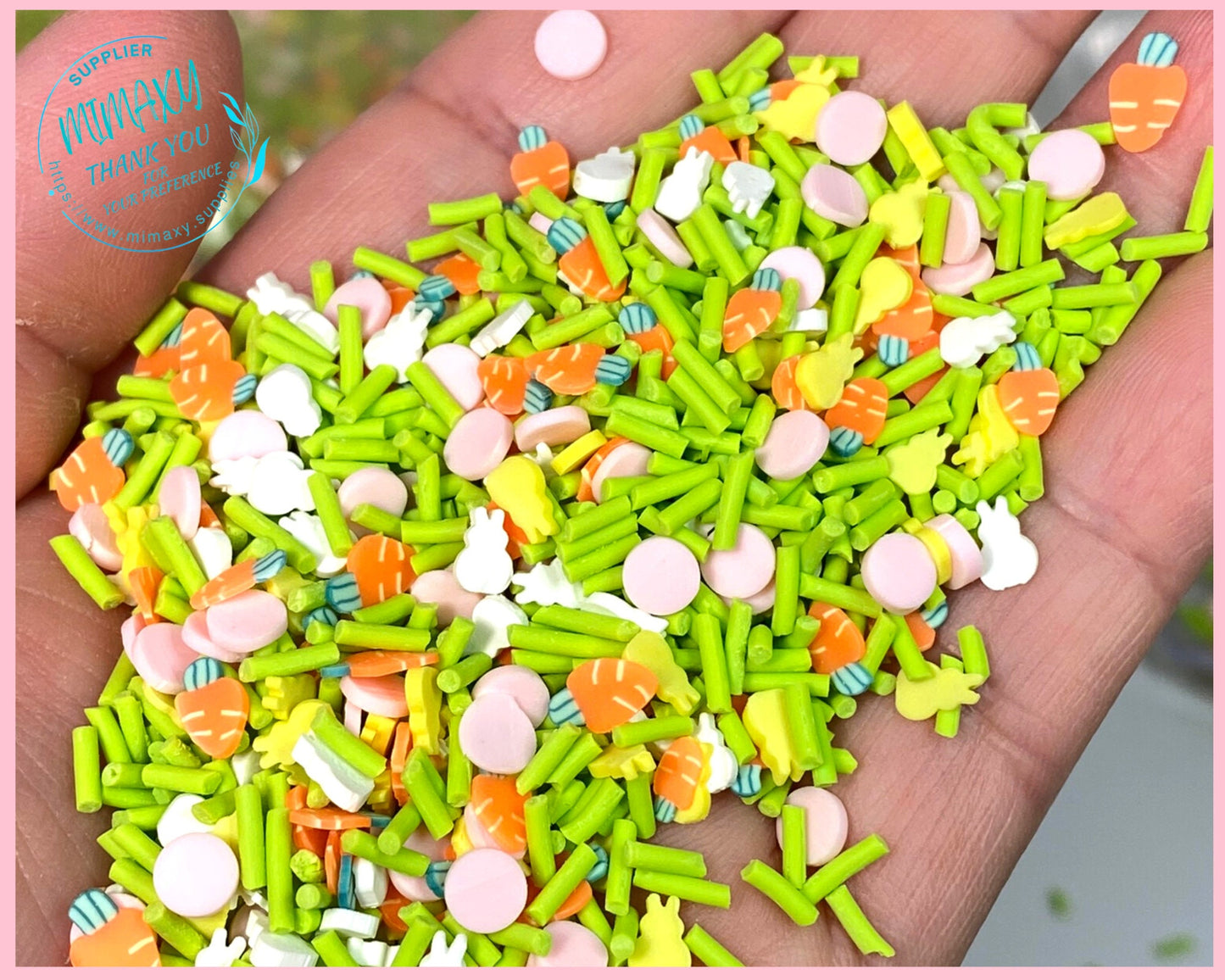 5mm Easter/Polymer Clay Slices / DIY/ Slime/ Fimo / CRAFTS / Resin art / nail art / rabbit, bunny, rainbow, sprinkles, EASTER 004