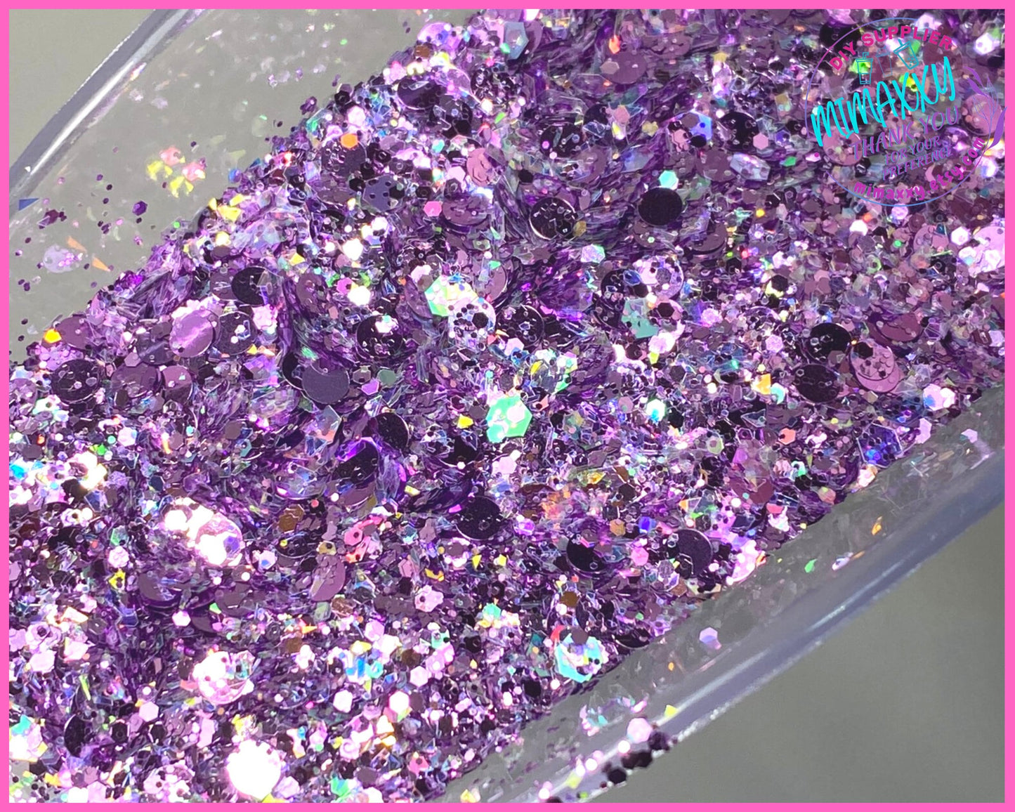 LAVENDER SPARKLES, Shaped Glitter, CHUNKY Glitter Mix, Cosmetic Glitter,Nail Art, Resin art,Snow Globe Tumbler,Craft, Mix 029