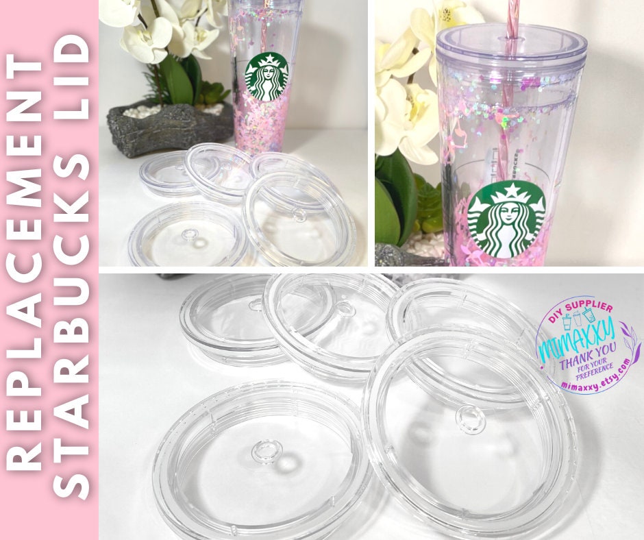 REPLACEMENT LID, Flat lid for Starbucks Venti Tumbler,fit 24oz and 16 oz, clear acrylic tumblers, double wall acrylic tumbler, replacement