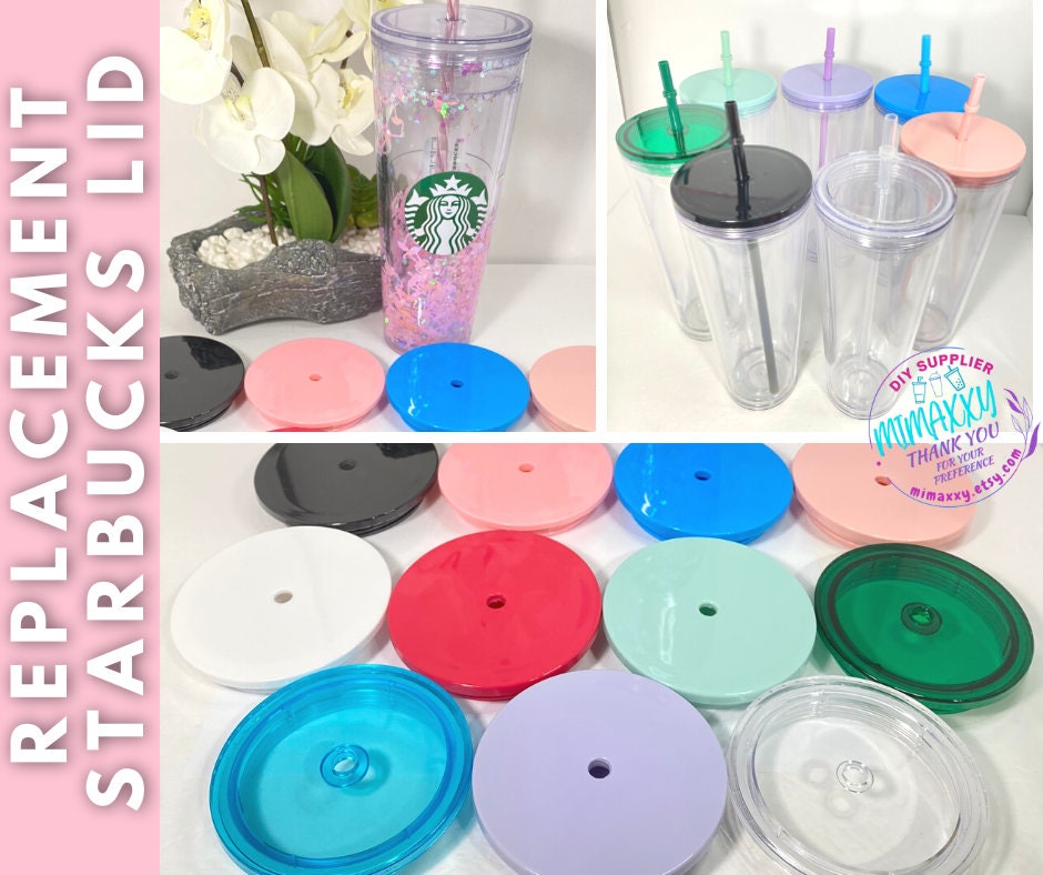 REPLACEMENT LID, Flat lid for Starbucks Venti Tumbler,fit 24oz and 16 oz, clear acrylic tumblers, double wall acrylic tumbler, replacement