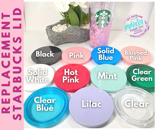 REPLACEMENT LID, Flat lid for Starbucks Venti Tumbler,fit 24oz and 16 oz, clear acrylic tumblers, double wall acrylic tumbler, replacement