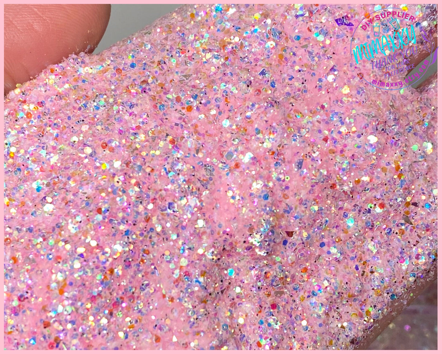 PINK DIAMOND, Sparkling Opal Chunky Mixed Polyester Glitter, Cosmetic, body, Glitter,Nail, Art, Resin,Snow Globe Tumbler,Craft, Diamond 005