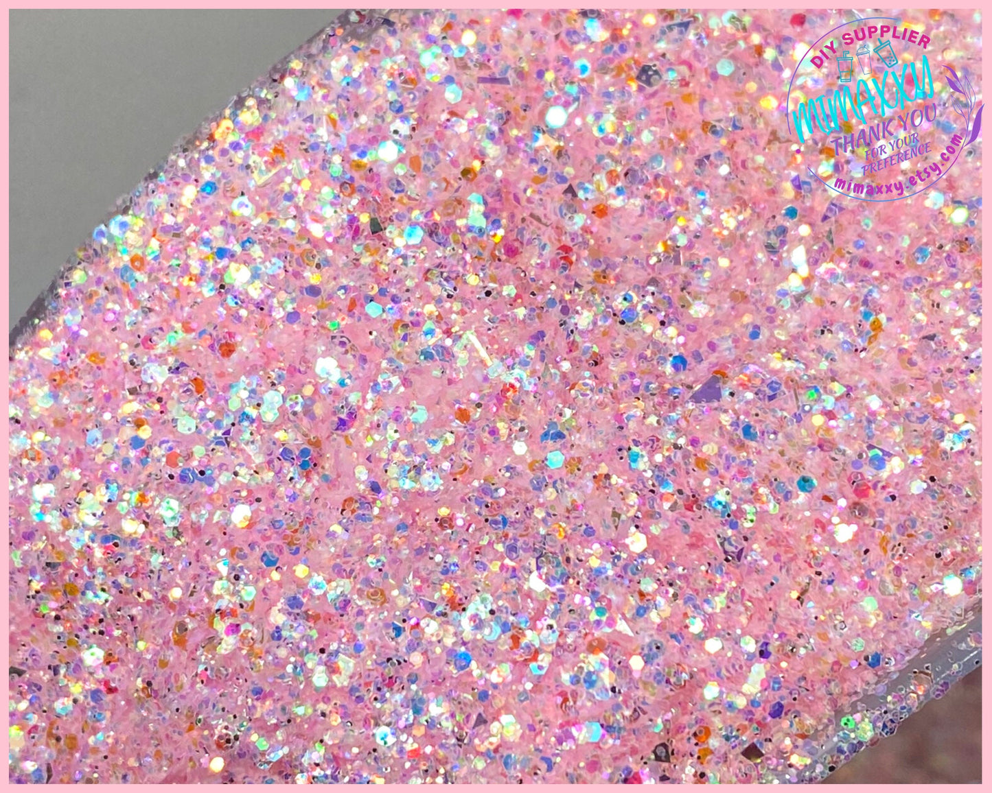 PINK DIAMOND, Sparkling Opal Chunky Mixed Polyester Glitter, Cosmetic, body, Glitter,Nail, Art, Resin,Snow Globe Tumbler,Craft, Diamond 005