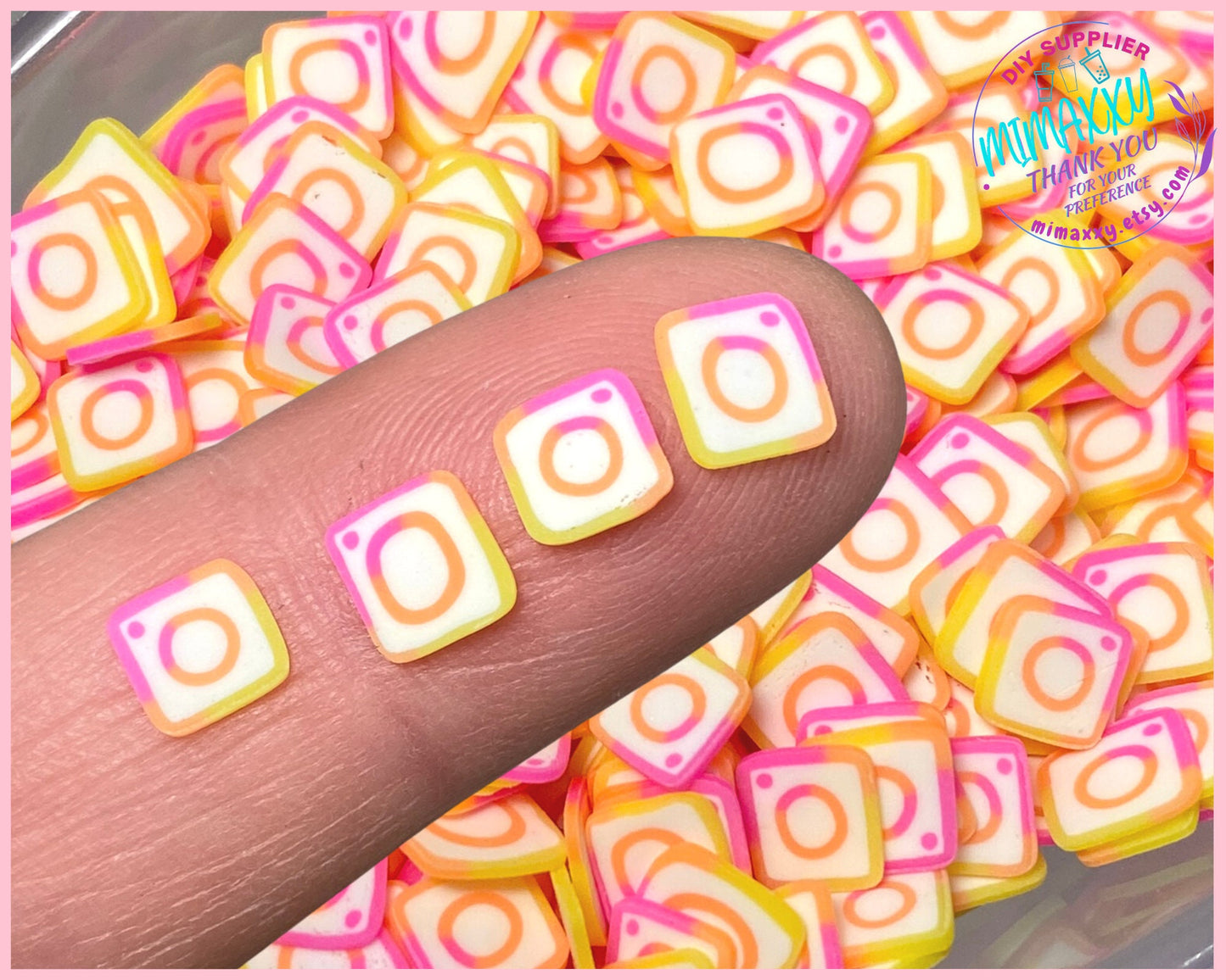 5mm SOCIAL NETWORK Icon /Fake Sprinkle/Fimo/ Diy / Fake Food/Slime/Snow Globe Tumblers/Deco Topping/Fake Dessert, EMOTICON 002