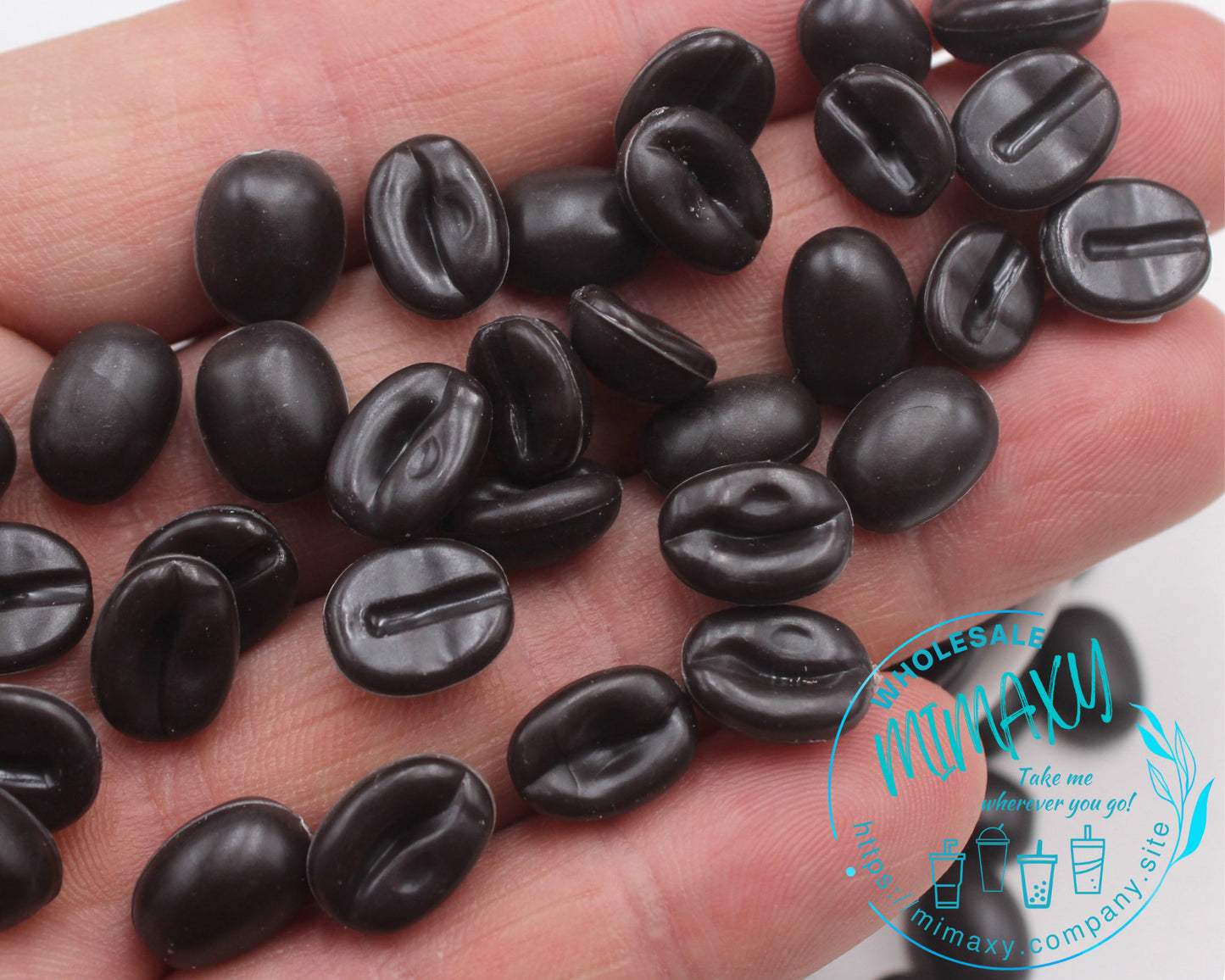 1cm COFFEE BEANS Grains / beads / Polymer Clay Slices / nail art / resin art / crafts / Diy / Fimo, COFFEE 003