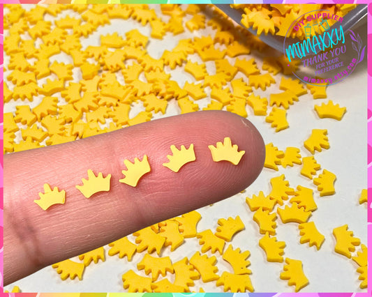 5mm Crown, Queen, King, Sprinkle Slime, Polymer Clay Slice Slices Fake Bake Nail Art Faux Craft , CARTOON 011