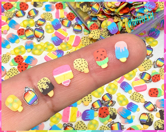 5mm  POPSICLE / Candies/ Polymer Clay Slices / resin art / nail art / snow globe tumbler / crafts / DIY / Cute / ice cream, DESSERT 001