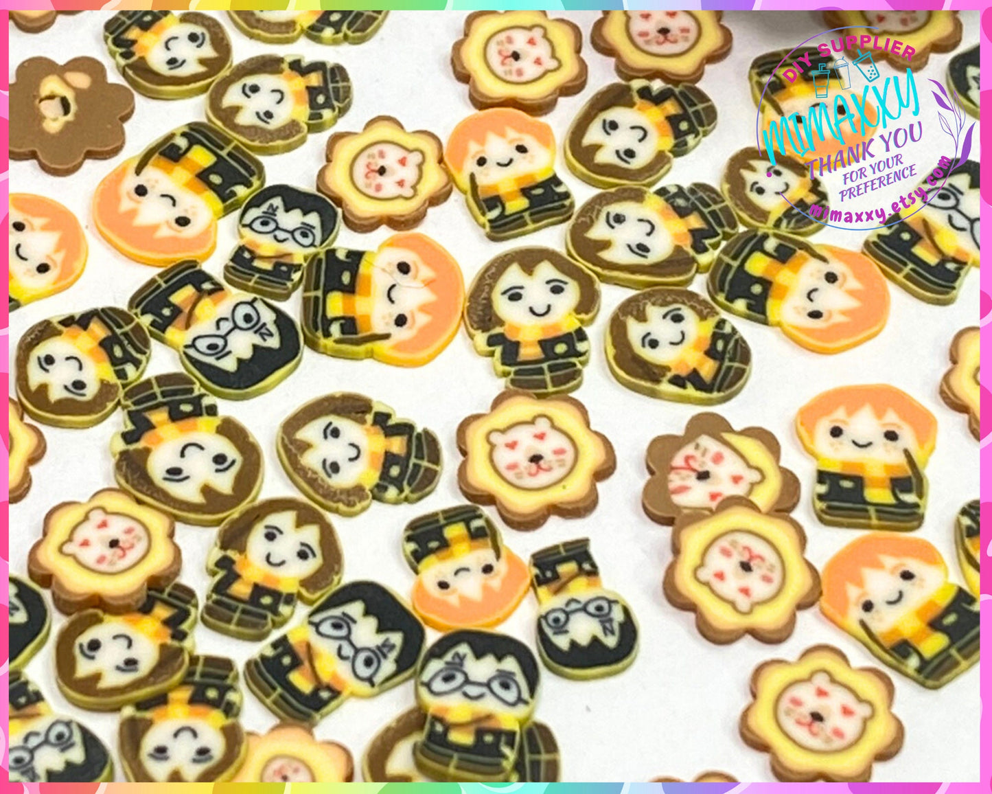 5mm Lion House Polymer Clay Slices, Slime, Craft Supplies, Faux Sprinkles, Non-Edible, Tumbler Making, Nail Art, Cute Fimo, MOVIE 002