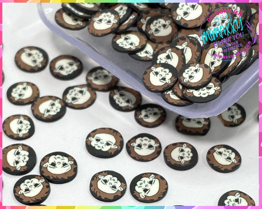 5mm Horror Face,GHOST, Witches brew/ Sprinkle, Slime Polymer Clay Slices, Fake Bake Nail, Craft Ships, mix, black, MOVIE 005