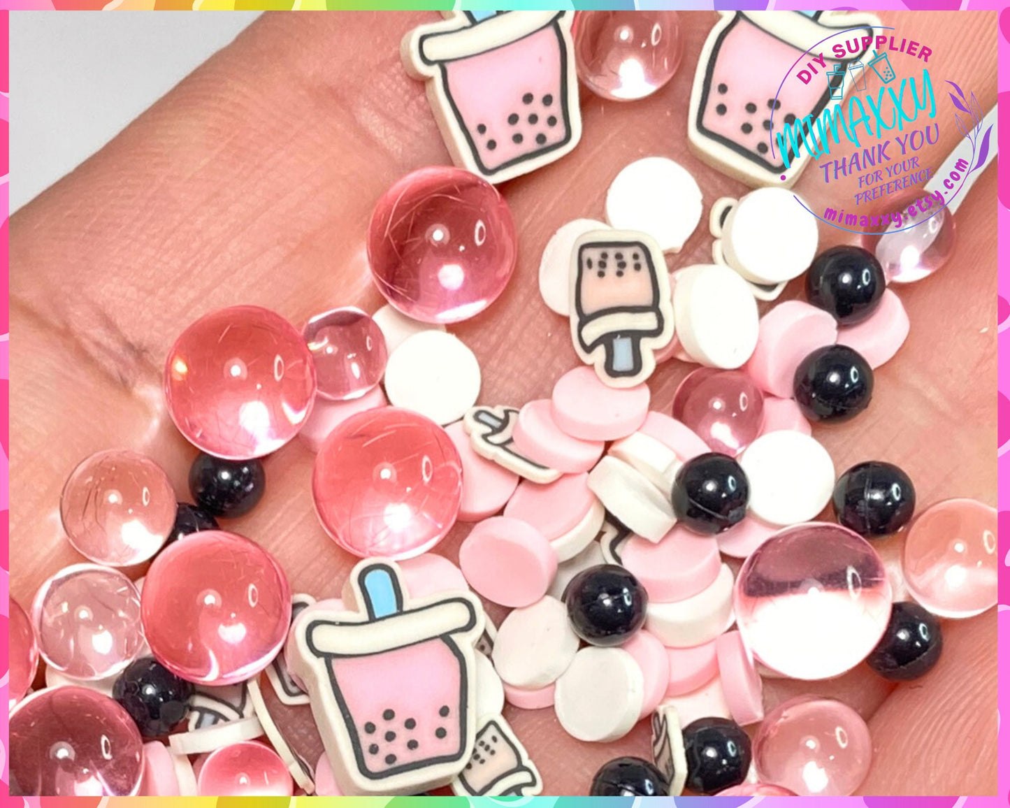 5-10mm Boba Bubble Tea Pearls/Fake Sprinkle/Fimo/Slice Diy/Fake Food/Slime/Snow Globe Tumblers/Deco Topping/Fake Dessert, COFFEE 004