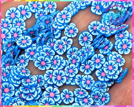 5mm Hibiscus Flower/ Sprinkle, Slime, Polymer Clay Slices, Fake, Bake, Nail Art, Faux Craft Ships, FLOWERS 009