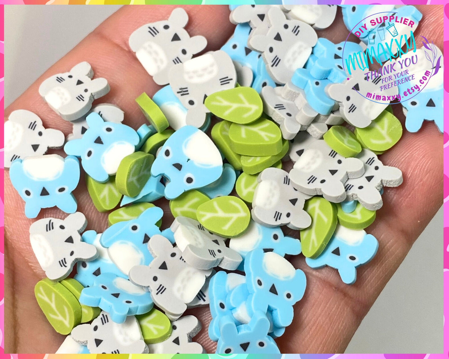 10mm My neighbor mix, polimer clay slices / rabbit / resin art / nail art / crafts / DIY / CARTOON MIX 019