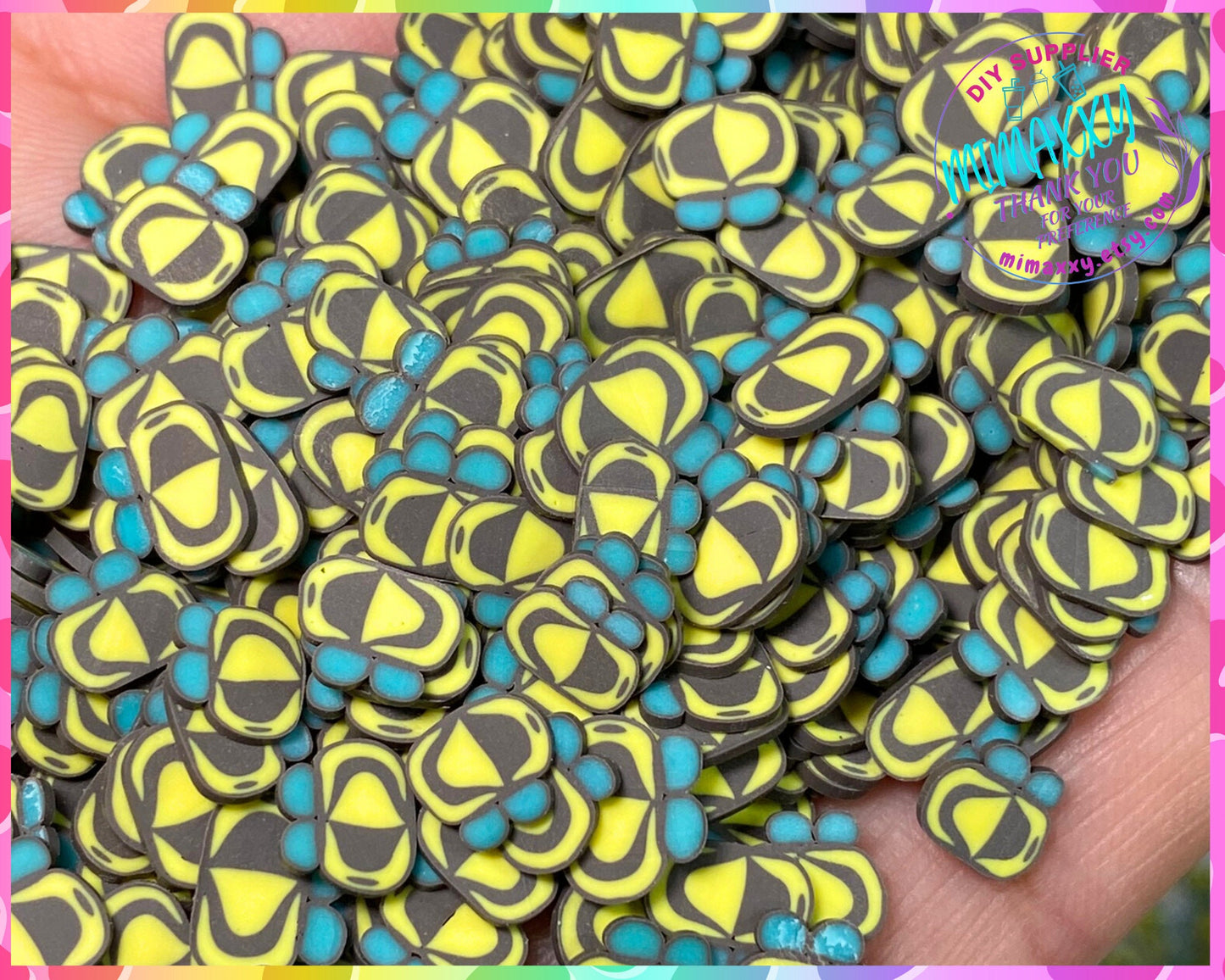 5mm BEE/ Flower/ Sprinkle, Slime, Polymer Clay Slices, Fake, Bake, Nail Art, Faux Craft Ships,Sunflower, Honey, BEE 005