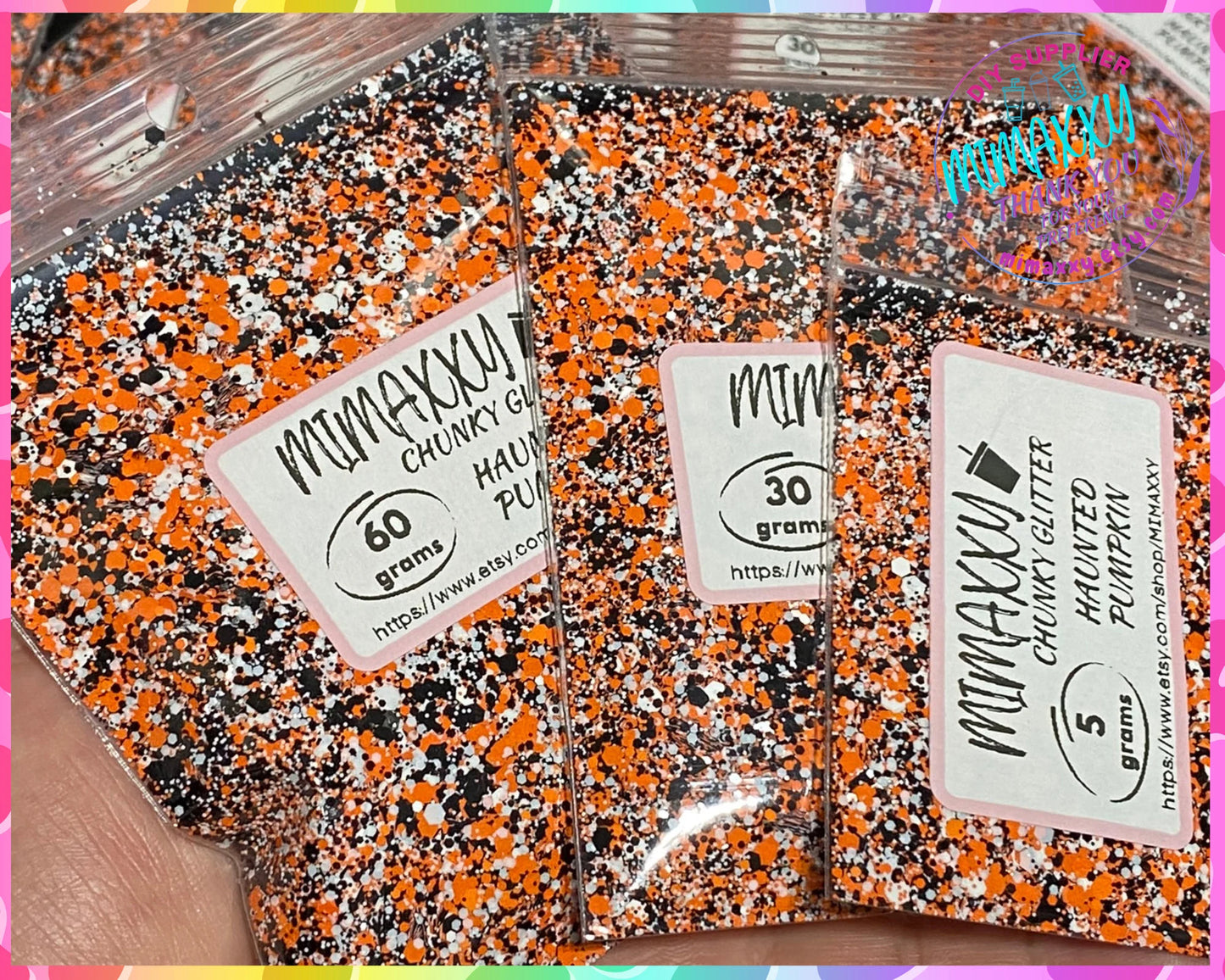 HAUNTED PUMPKING, witches brew, Shaped, Chunky Glitter Mix, Cosmetic Glitter,Nail Art, Resin art,Snow Globe Tumbler,Craft, HALLOWEEN 15