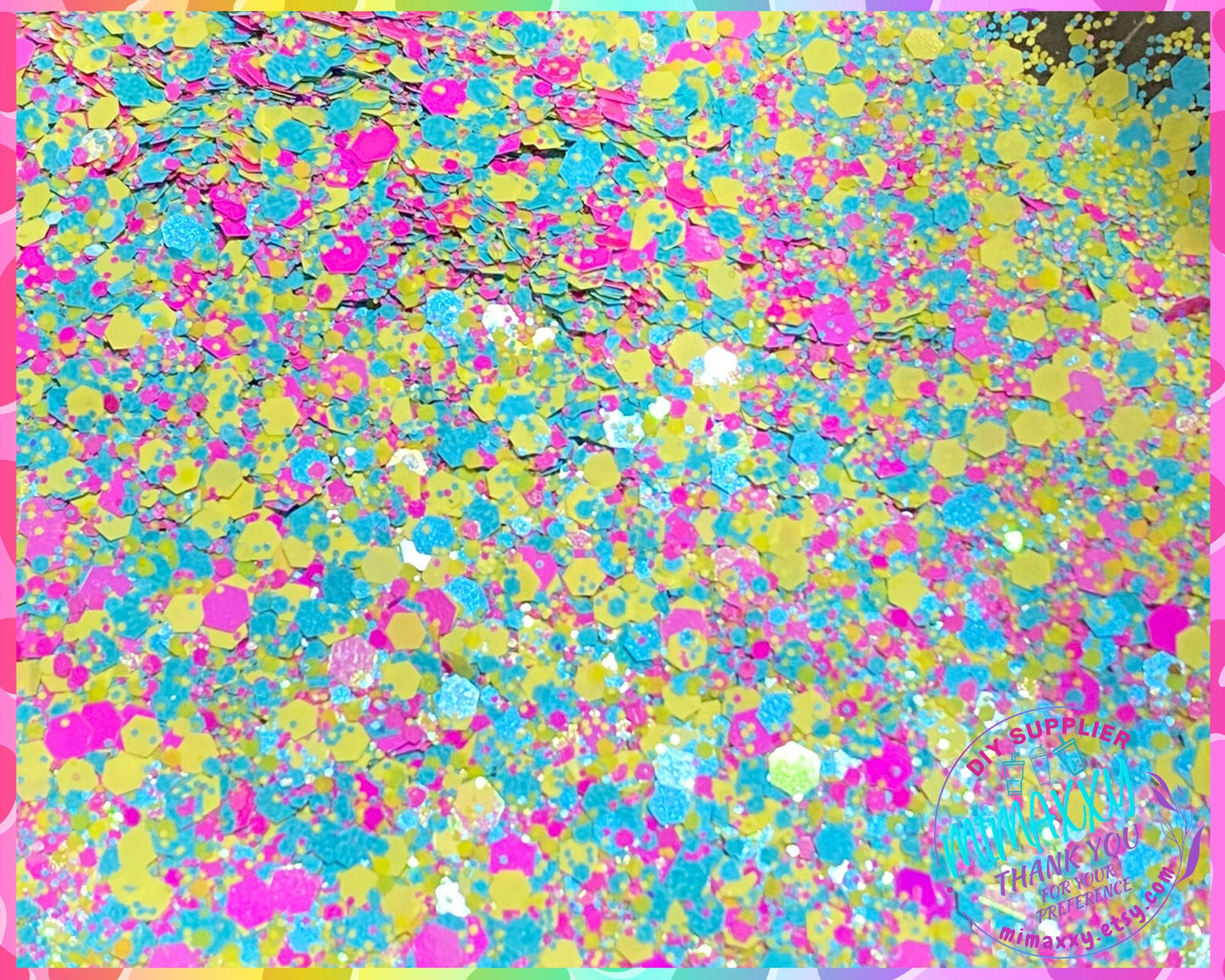 SPARKLE BEACH, Chunky Glitter Mix, Cosmetic Glitter,Nail Art, Resin art,Snow Globe Tumbler,Craft,Barbie, iridescent, MIX 031