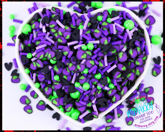 5mm WITCHES BREW Mix,Halloween, Witches brew/ Sprinkle, Slime Polymer Clay Slices, Fake Bake Nail, Craft Ships, mix, salem, HALLOWEEN 022