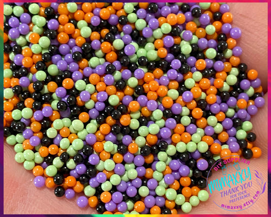 1mm Caviar beads Halloween mix, Bat /Fimo/Slice Perfect for DIY/Fake Food/Slime/Snow Globe Tumblers/Deco Topping /HALLOWEEN 058