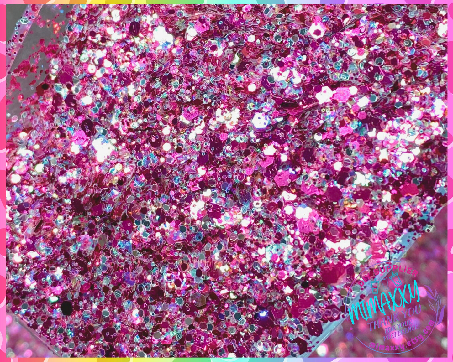 SPARKLY DEEP PINK, Chunky Glitter, Cosmetic Glitter,Nail Art, Resin art,Snow Globe Tumbler,Craft, Shaped Glitter, holographic, Mix 035