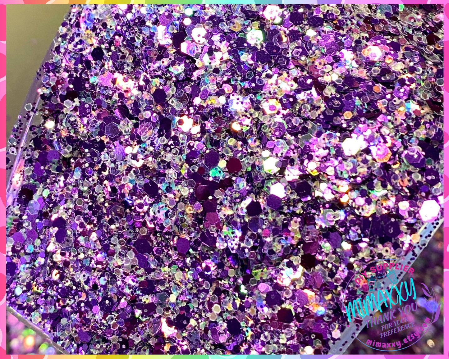 SPARKLY DEEP PURPLE, Shaped Glitter, Chunky Glitter Mix, Cosmetic Glitter,Nail Art, Resin art,Snow Globe Tumbler,Craft, Mix 036