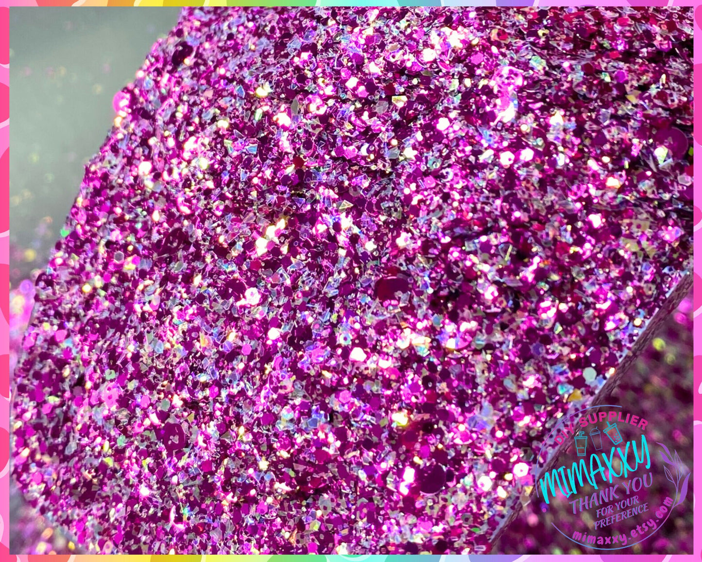 SPARKLY DEEP MAGENTA, Chunky Glitter, Cosmetic Glitter,Nail Art, Resin art,Snow Globe Tumbler,Craft, Shaped Glitter, holographic, Mix 034