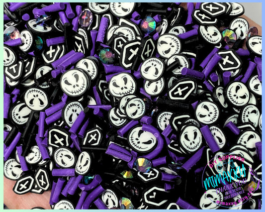 5mm JACK Halloween Mix, Witches brew/ Sprinkle, Slime Polymer Clay Slices, Fake Bake Nail, Craft, Nightmare before xmas, HALLOWEEN MIX 021