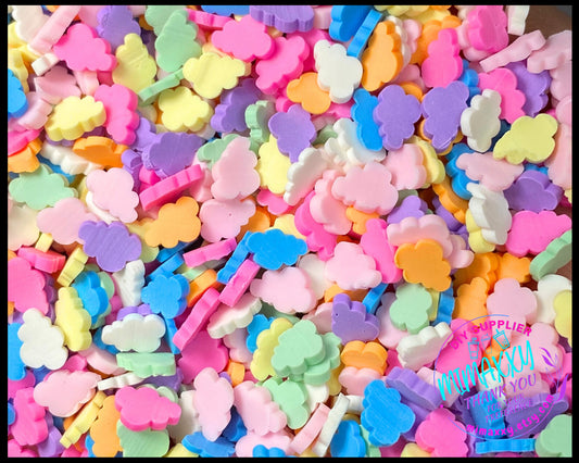 5mm Clouds Pastel Rainbow, Fake Sprinkles, Polymer Clay Slices / nail art / resin art / fimo / DIY/ Snow globe tumbler, slime, RAINBOW 005