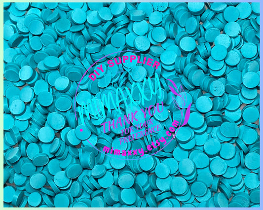 5mm Turquoise Chip Polymer Clay Round Circles, Fake Sprinkles, Not Edible, crafts, snow globe tumblers, slime, Decoden, CONFETTI 010