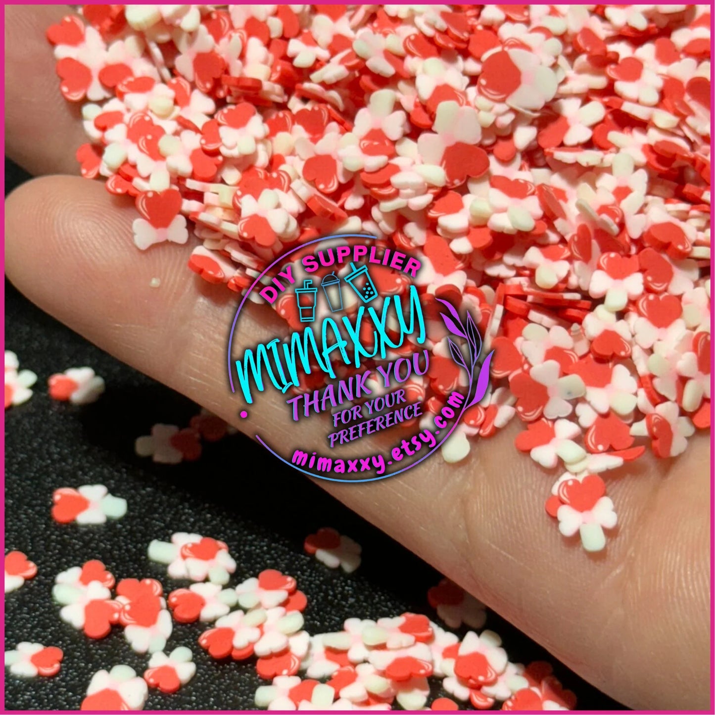 5mm  POPSICLE LOVE/ Candies/ Polymer Clay Slices / resin art / nail art / snow globe tumbler / crafts / DIY / Cute / ice cream, DESSERT 005