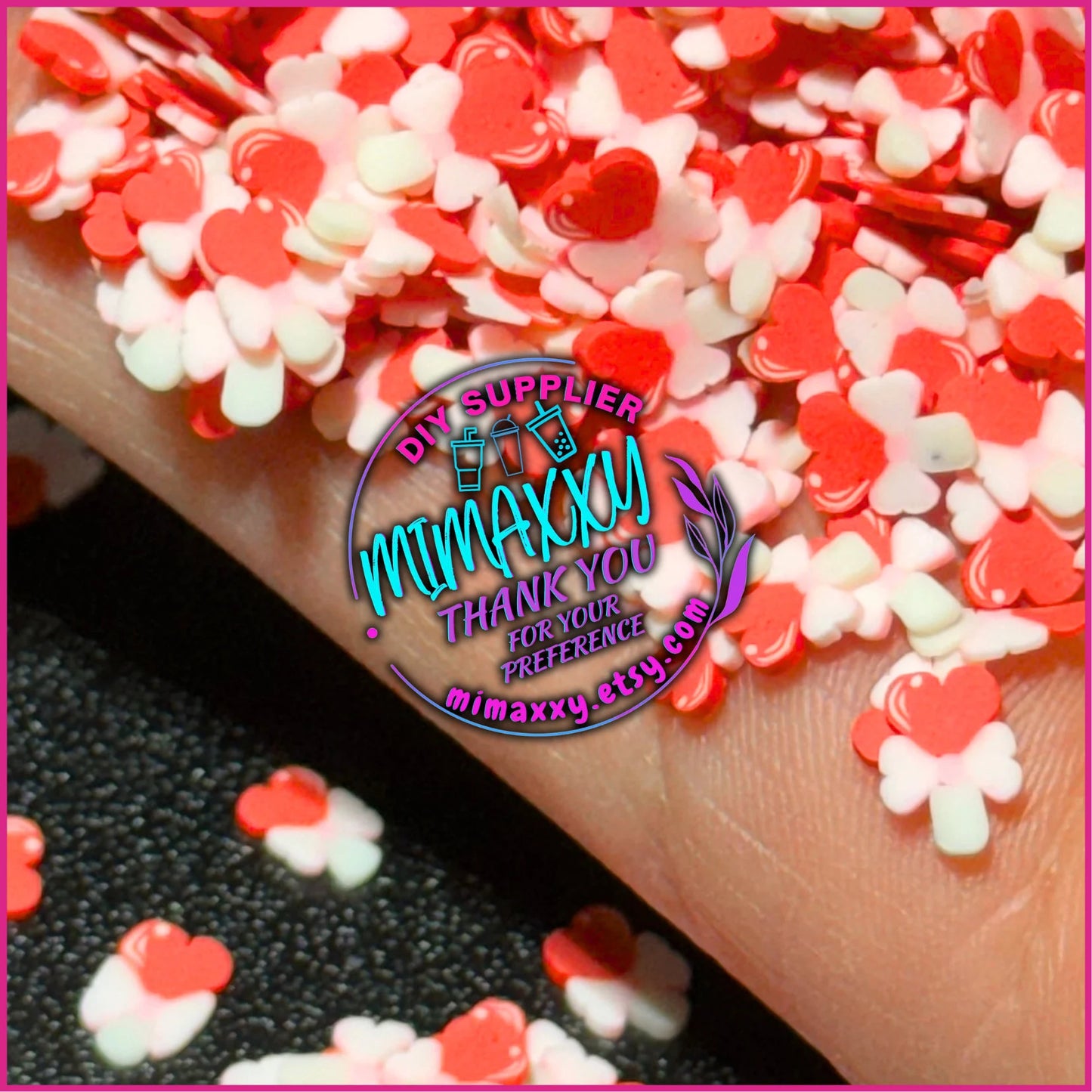 5mm  POPSICLE LOVE/ Candies/ Polymer Clay Slices / resin art / nail art / snow globe tumbler / crafts / DIY / Cute / ice cream, DESSERT 005