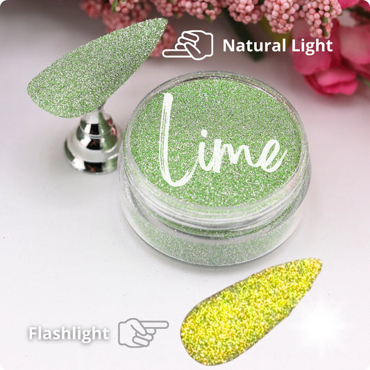 Lime Reflective Powder perfect for nails and crafts, 022