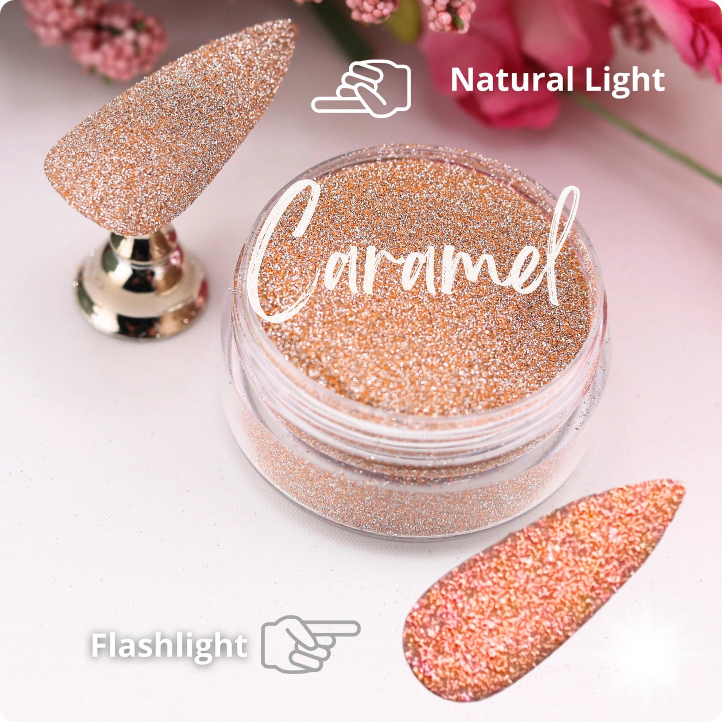 CARAMEL Reflective Powder perfect for nails and crafts, 020