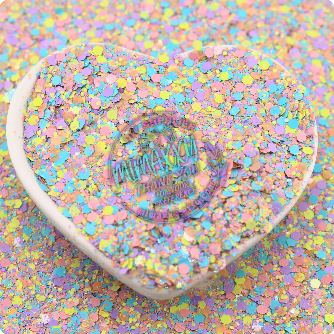 SWEET DREAMS MACAROON, Shaped Glitter, Chunky Glitter Mix, Cosmetic Glitter,Nail Art, Resin art,Snow Globe Tumbler, macaron, Mix 039