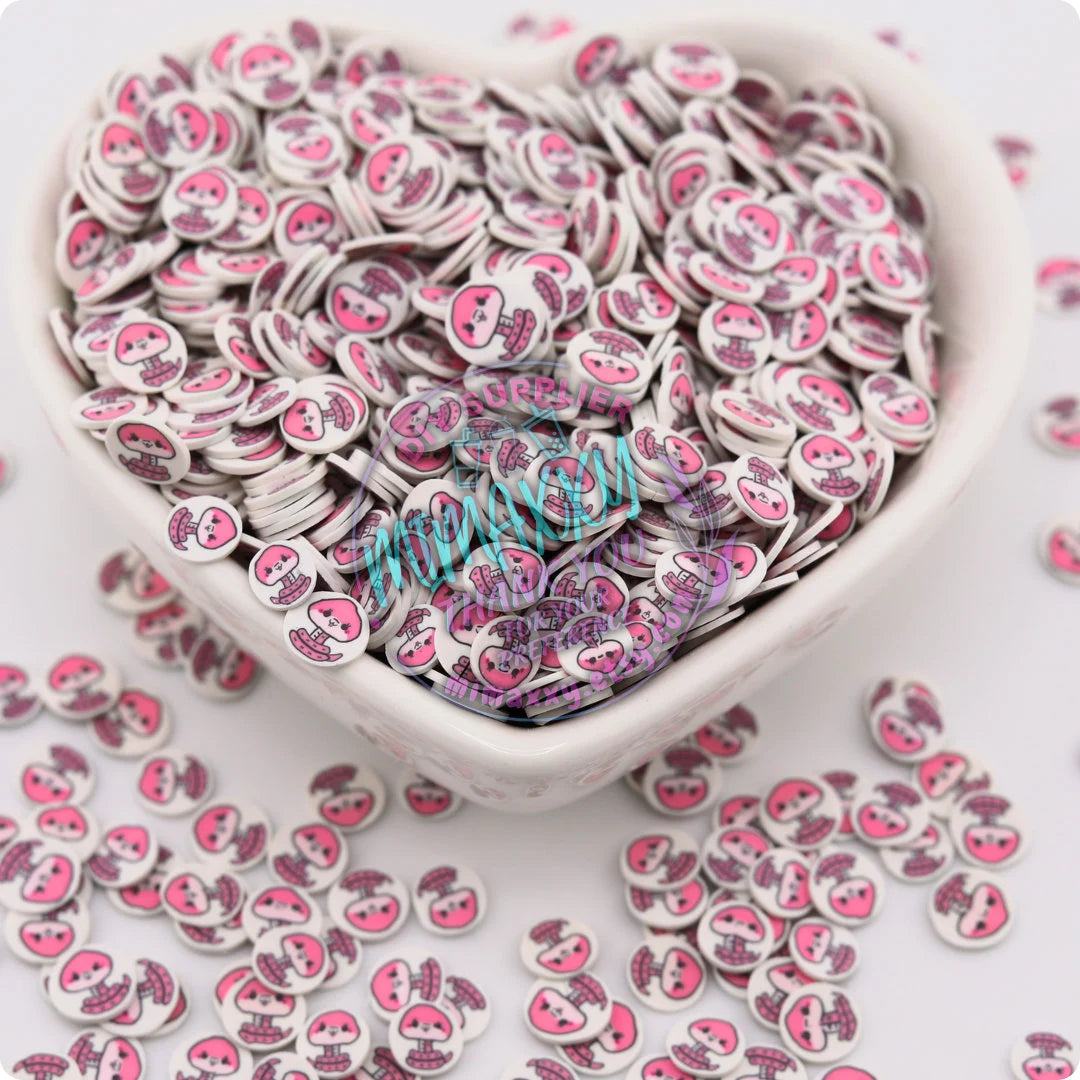 5mm Pink Snake, Green frog, face, fake, sprinkles, snow globe tumblers, Polymer clay slices, resin art, nail art, A-038