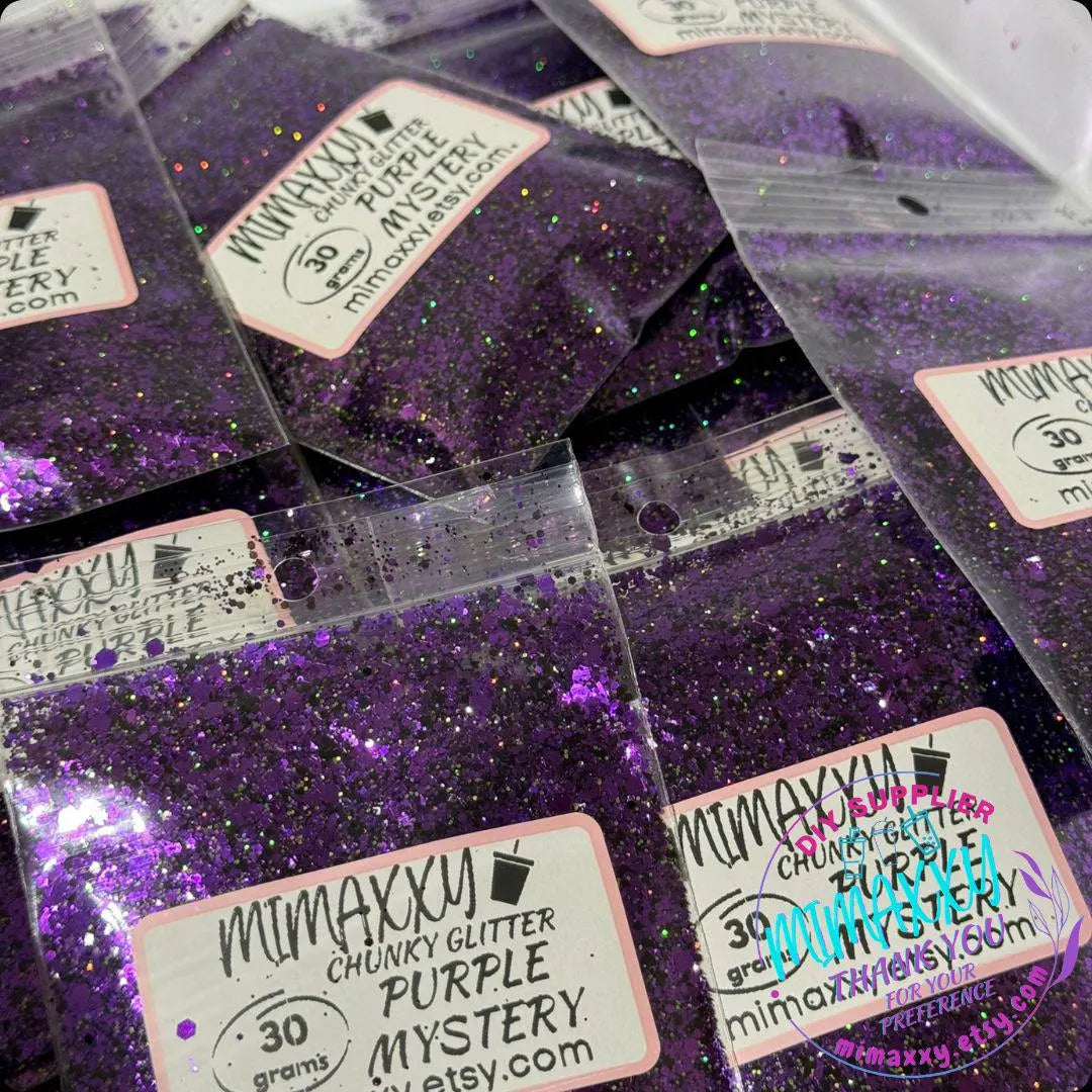 Purple Mystery, Shaped Glitter, Chunky Glitter Mix, Cosmetic Glitter,Nail Art, Resin art,Snow Globe Tumbler,Craft Halloween, MIX 046